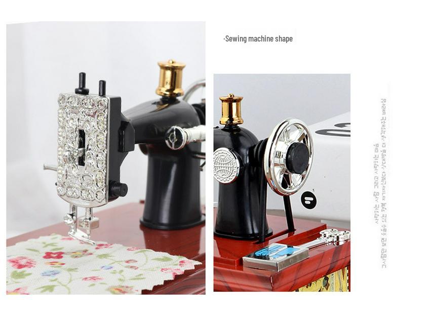 YL1010 Retro Sewing Machine Music Box - Creative Birthday Gift for Girls