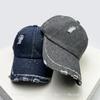 Baseball Distress Plain Color Solid Style Broken Women  Men Her Him For Fresh Caps Peaked Hats Sunshade Personal Versatile Gold Stamping Ins