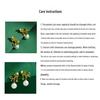 Exquisite Enamel Glazed Green Leaf & Gourd Pearl Earrings - Chinese Style Gift Ornament