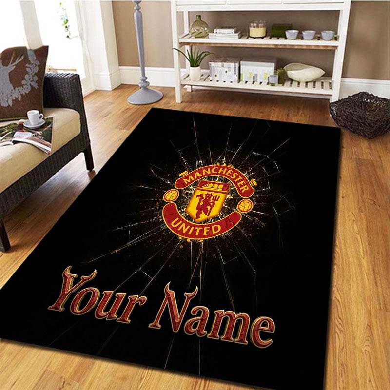 Manchester United F Custom Name Carpet Rug for Living Room Bedroom Home Sofa Decoration,Kids play Non-slip Floor Mat