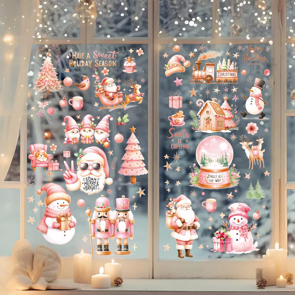 Wall Christmas Decals Set Pvc Christmas Tree Wall Sticker For Festive Room Decor