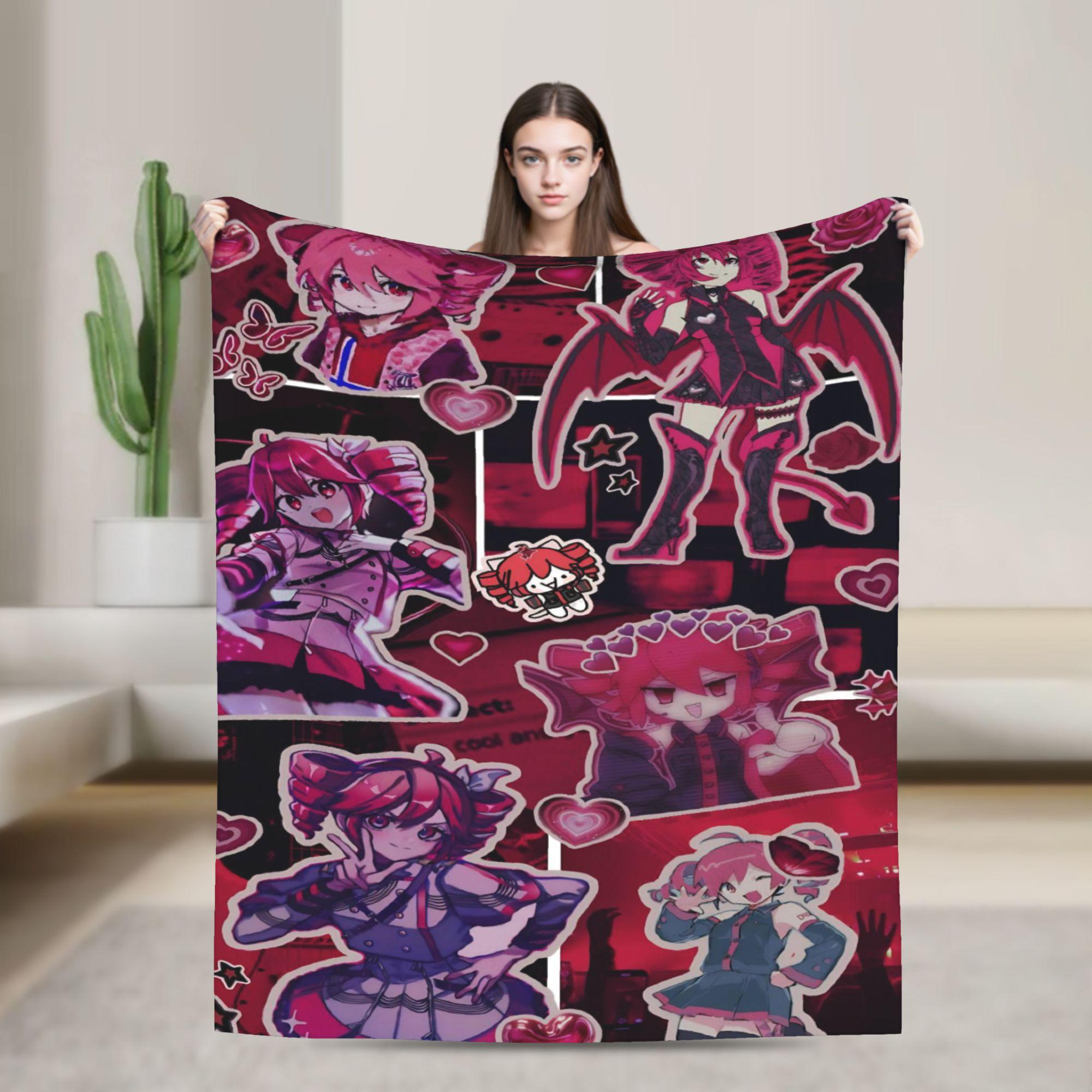 

Kasane Teto Blankets Kawaii Girl Flannel Funny Soft Throw Blanket for Coverlet Textile Decor 200x150cm 80x60in