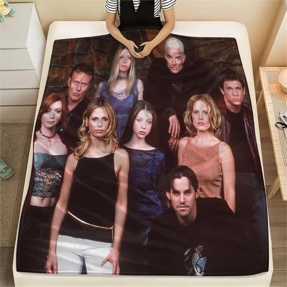 Buffy the Vampire Slayer,pattern Flannel Blanket, High Quality Comfortable for All Seasons, Home Decor, Warmth and Comfort, Perfect for Gifts.