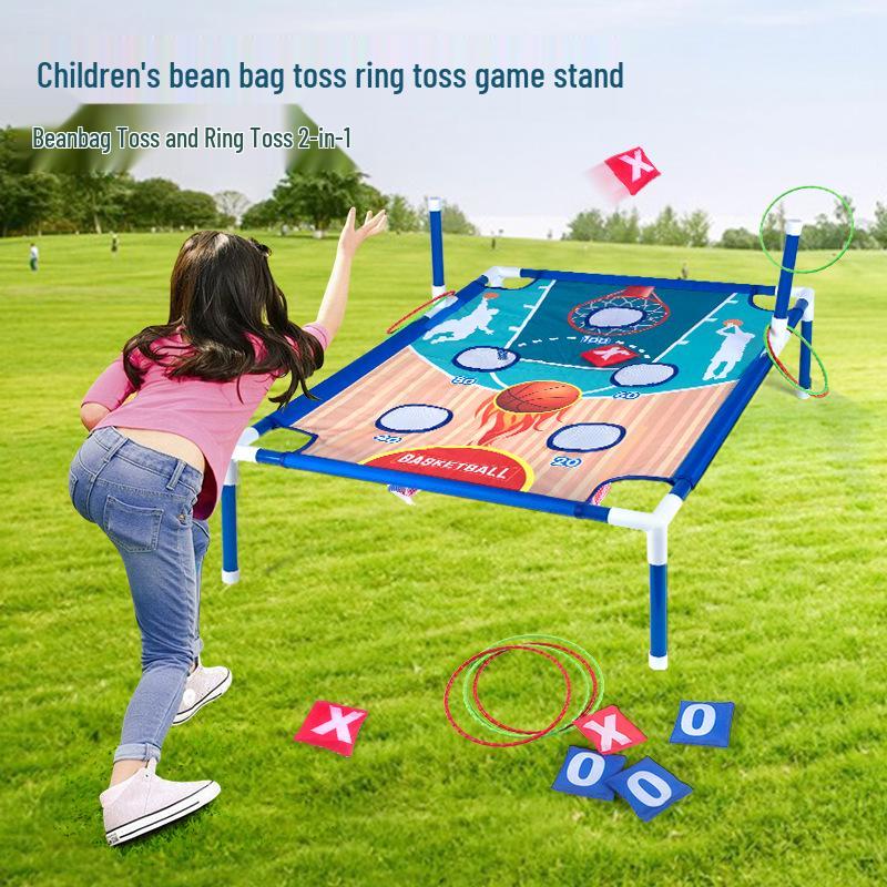 Interactive Parent-Child Sandbag & Ring Toss Game: Educational & Competitive Fun