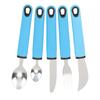 5pcs Adaptive Cutlery Set Anti Shake Adaptive Utensils Set Adaptive Flatware Set with Nonslip Handle