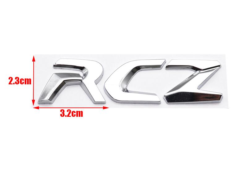 1pcs 3D metal RCZ sticker Car Rear Letter logo sticker Front grill emblem car rear Emblem styling Accessories For Peugeot NBE3