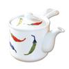 Stylish Stainless Steel Teapot with Tea Arita Chili Pepper 460ml Japanese-made Strainer, Ware, Design,