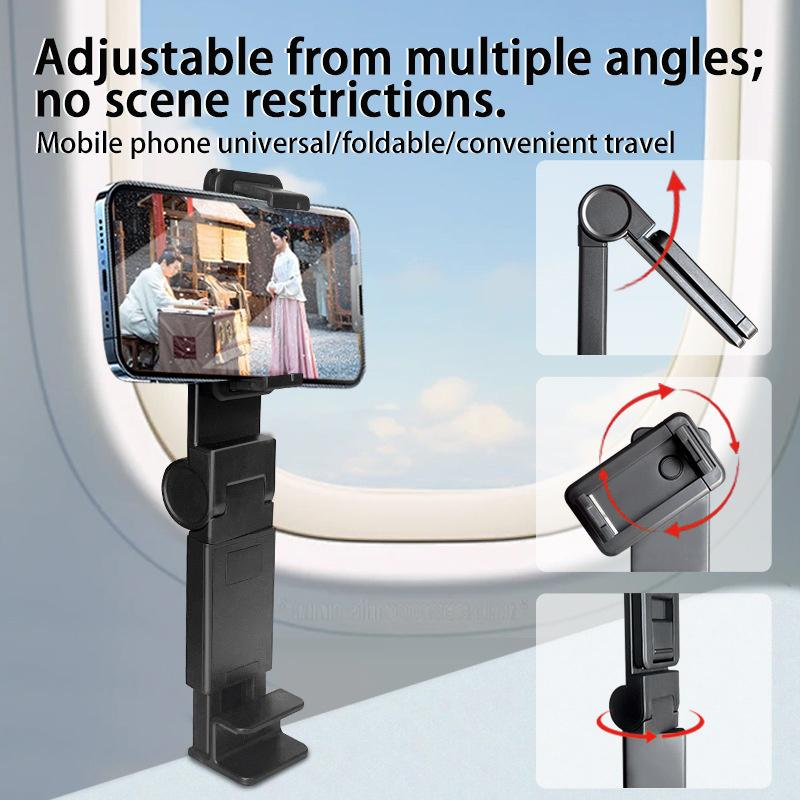 Portable Travel Phone Holder Airplane Train Car Seat Phone Stand Mount Foldable Rotatable Desk Selfie Support For Iphone Samsung