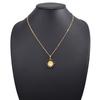 Speranza 24K Pure Gold Coin Pendant Top Crown Black Glass Clock with 18K Engraving 1/25oz