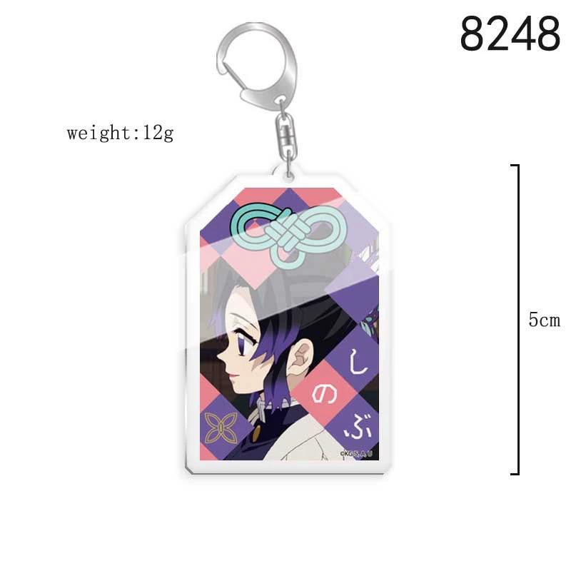 Pingente Chaveiro Anime Demon Slayer Kimetsu No Yaiba Kamado Tanjirou Dupla Face HD Pingente de Bolsa Presente Para Fãs Adereços de Cosplay Presente de Joalheria