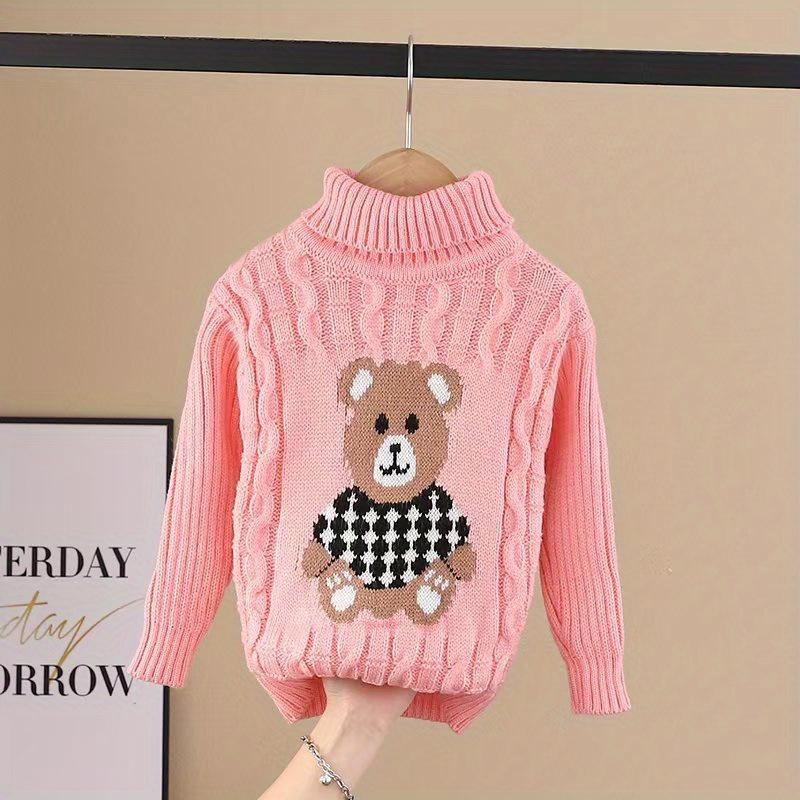 New Children's Sweater with Velvet for Boys, High Collar for Girls, Undercover