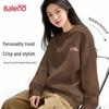Baleno Women's Relaxed Fit Polka Dot Crew Neck Sweatshirt