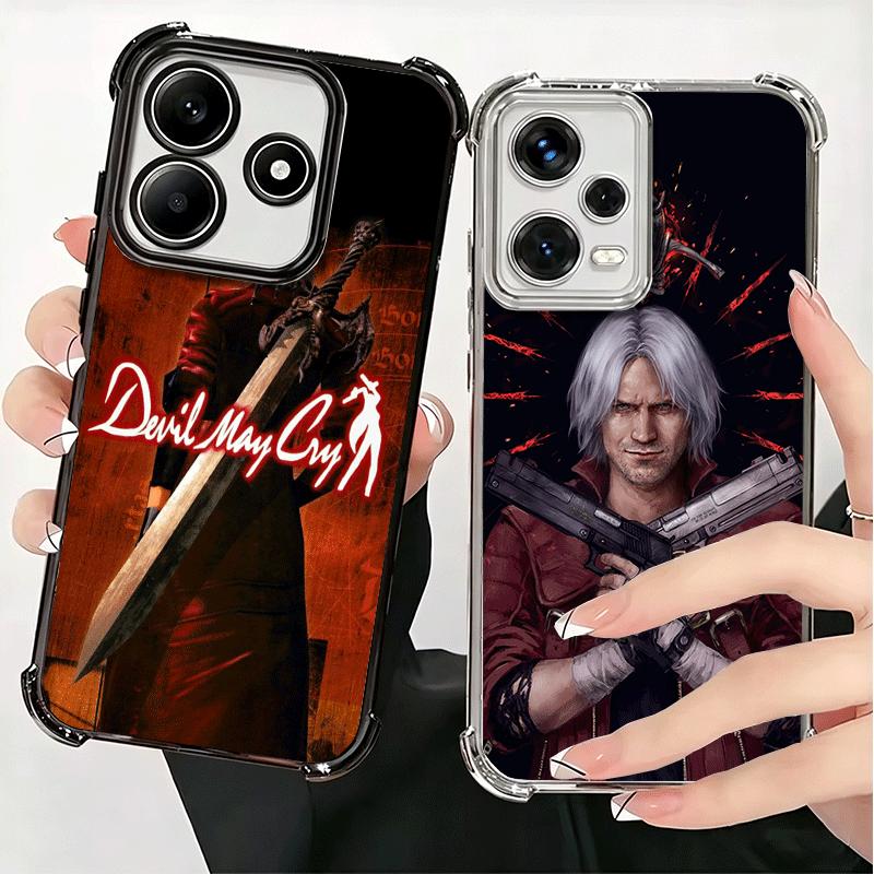 D-Devil M-May Cry 5 Soft Phone Case For Xiaomi Redmi Note 14 15 Pro Plus 13 12 11S 11T 5G 10 9S 9 Plating Anti-Fall Fundas