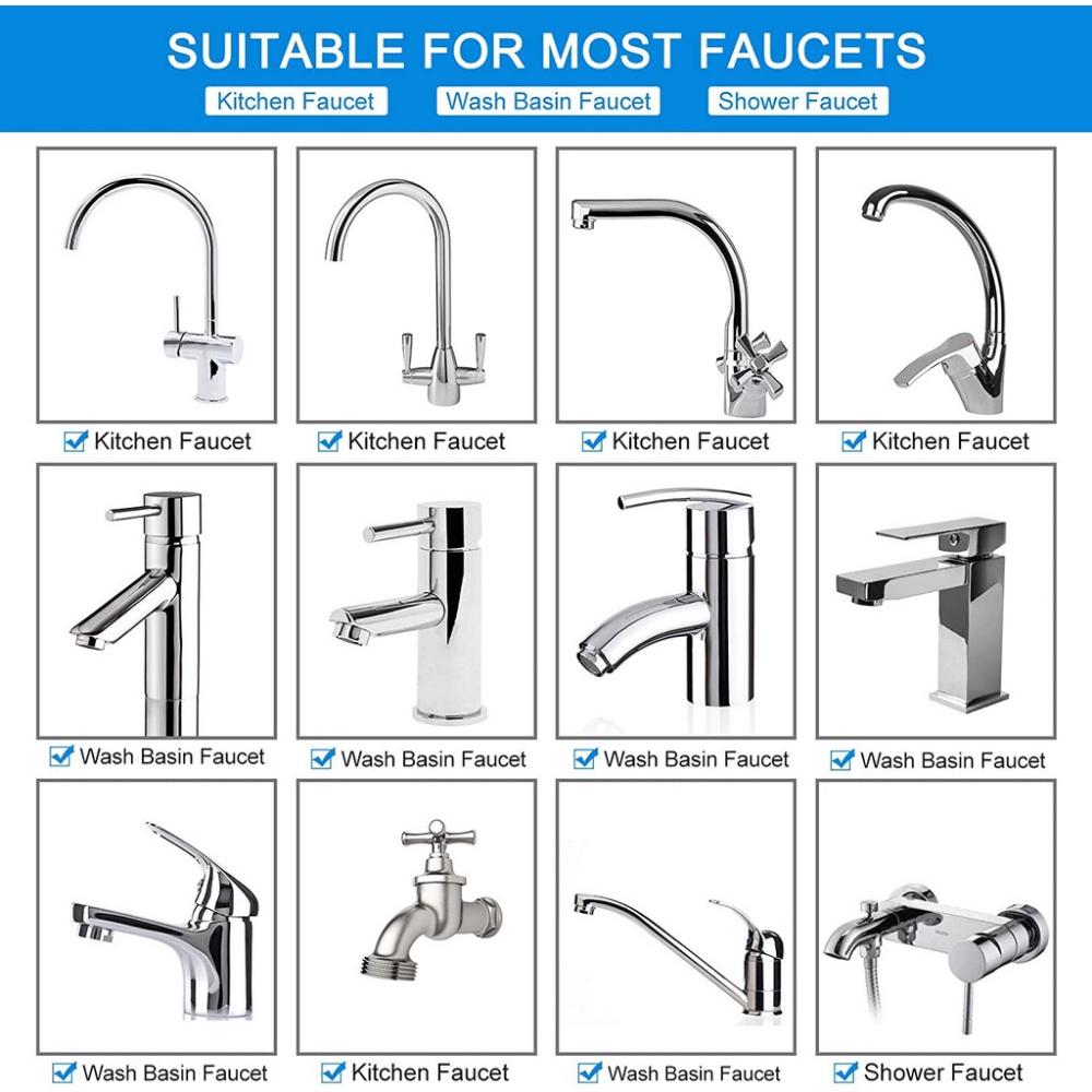 Rotatable 1080° Universal Splash Filter Faucet Extender 720° Aerator Sprayer Head With Swivel Sink For Kitchen Bathroom