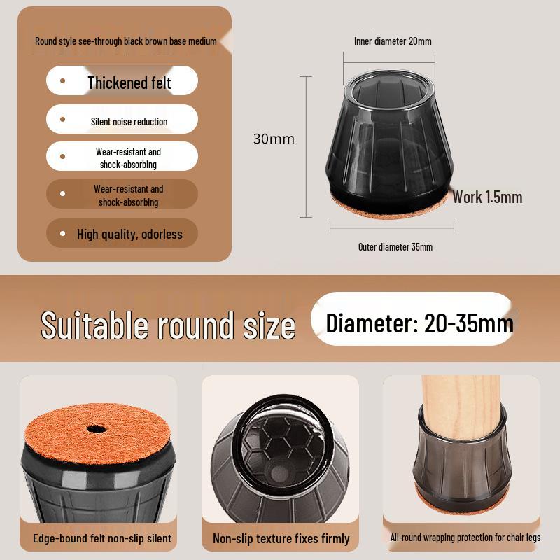 Silicone Chair and Table Leg Covers - Silent, Non-Slip Protection for Furniture