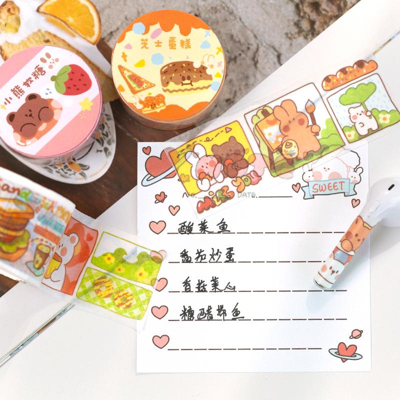 1pcs Washi Tapes DIY Japanese Paper Colorful Fairy Tale Town Masking Tape Decorative Adhesive Tapes Scrapbooking Stickers
