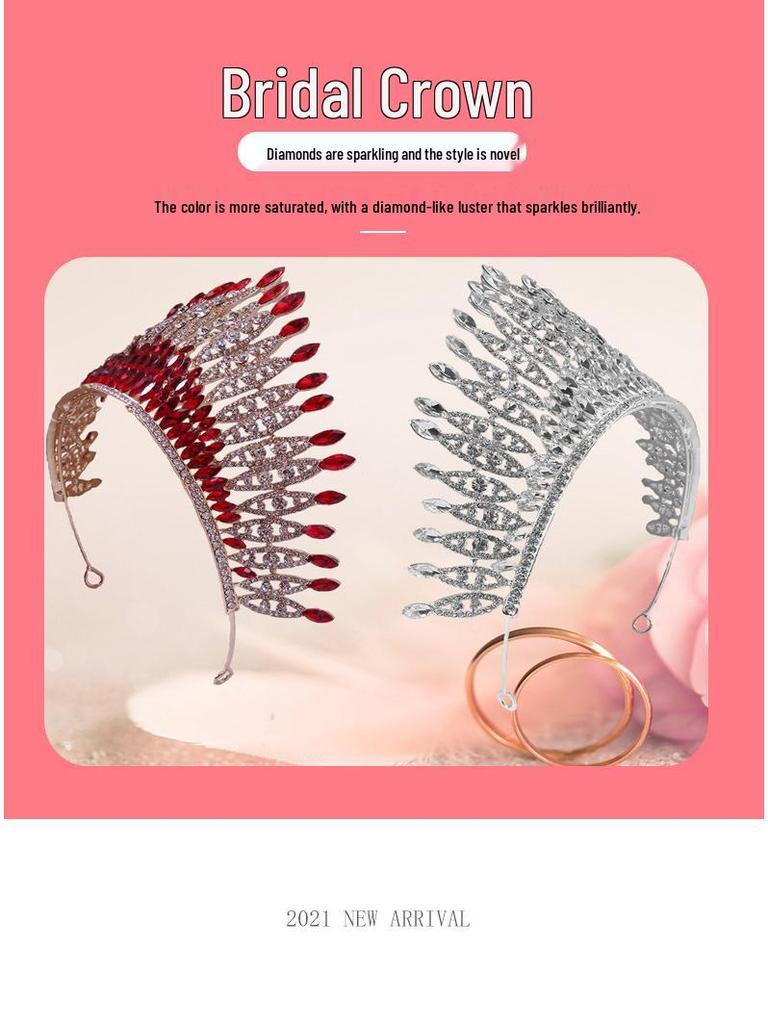 Luxury Rhinestone Tiara: European & American Pageant Headband for Car Shows, Weddings, and Models