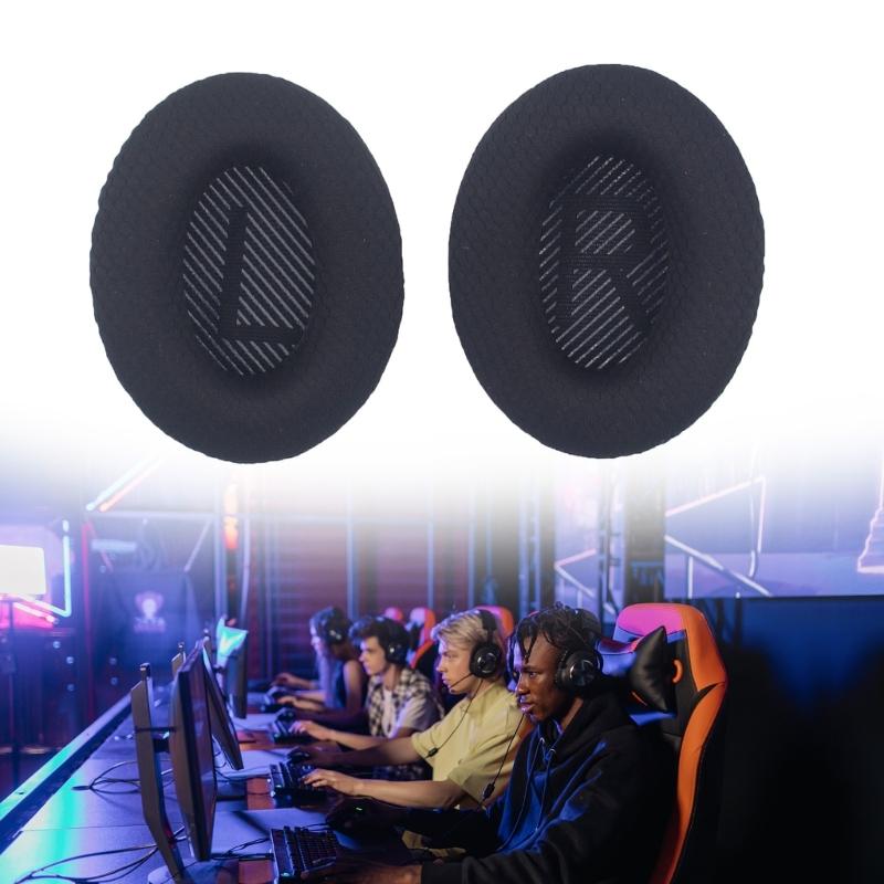 Thick Memory Foam Ear Pad Compatible for QC35 QC35II Headsets Earmuff for Superior Noise Isolation Enhances Sound