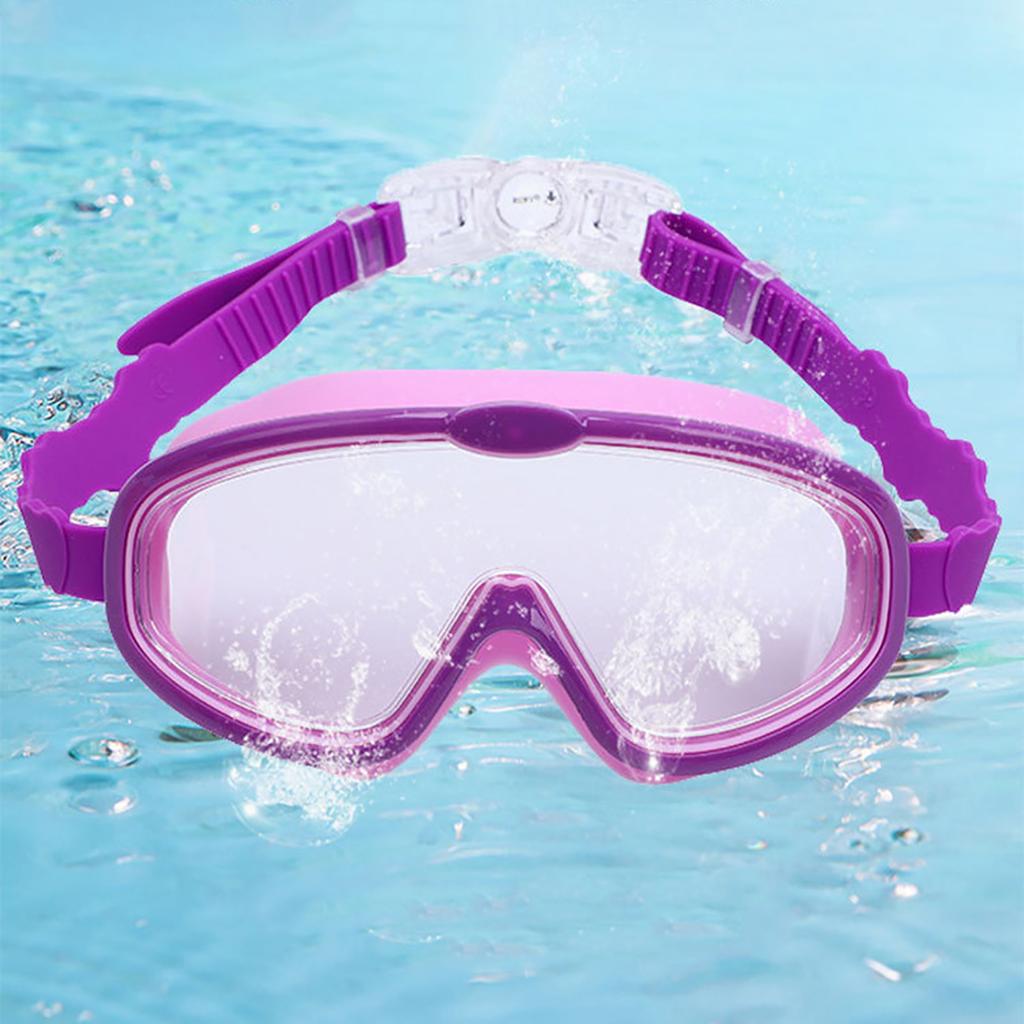 Swimming Goggles Children Waterproof Swim Diving Mask Eyewear UV Anti Fog Pool Water Sport Glasses Large Frame For Kids Teenager