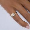 Geometrische Enkele Steen Ovaal Vierkant Sprankelende 5A Zirconia Open Verstelbaar #4 Schattige Eenvoudige Pinky Vinger Ring voor Vrouwen