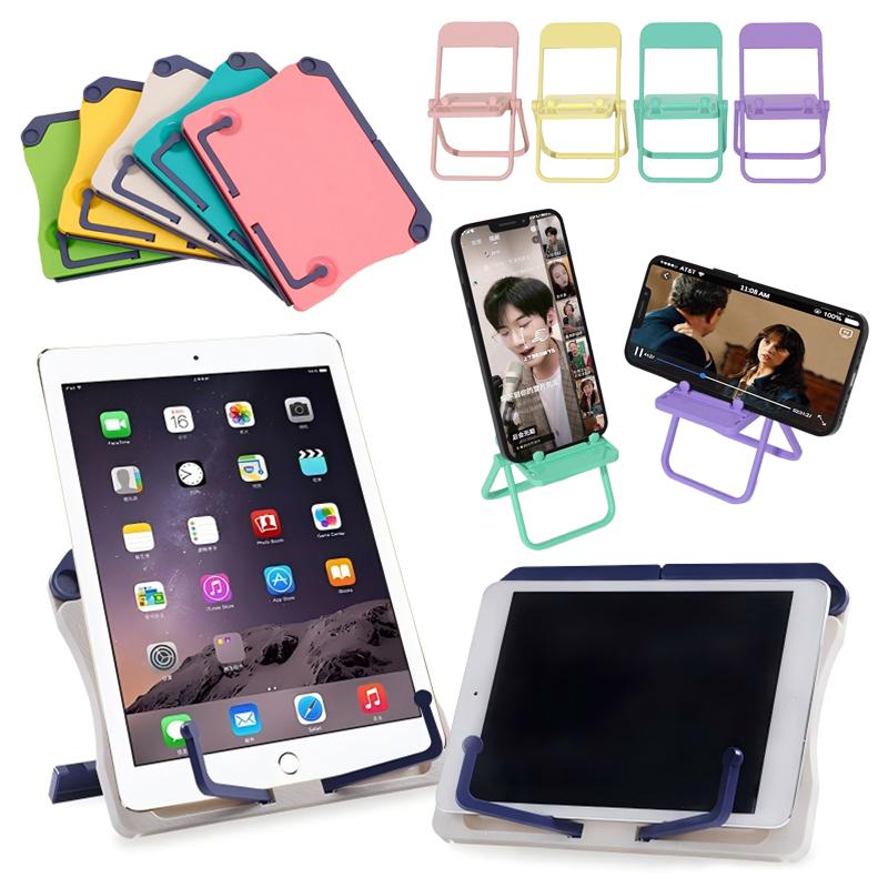 Portable Desk Mobile Phone Tablet Folding Holder, Mulit Function Stand for Phone Pad, Universal Book Reading Music Score Stand