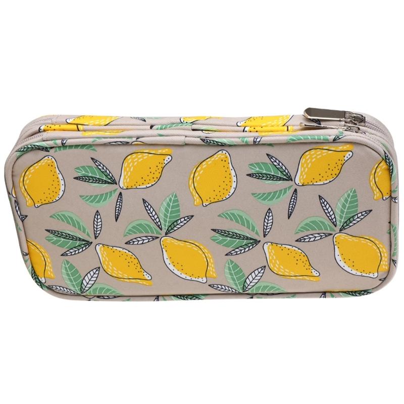 Stylowa torba do przechowywania drutów do robienia na drutach z przestronnym wnętrzem, wykonana z tkaniny Oxford, zamykana na zamki błyskawiczne na narzędzia do szydełkowania i robienia na drutach