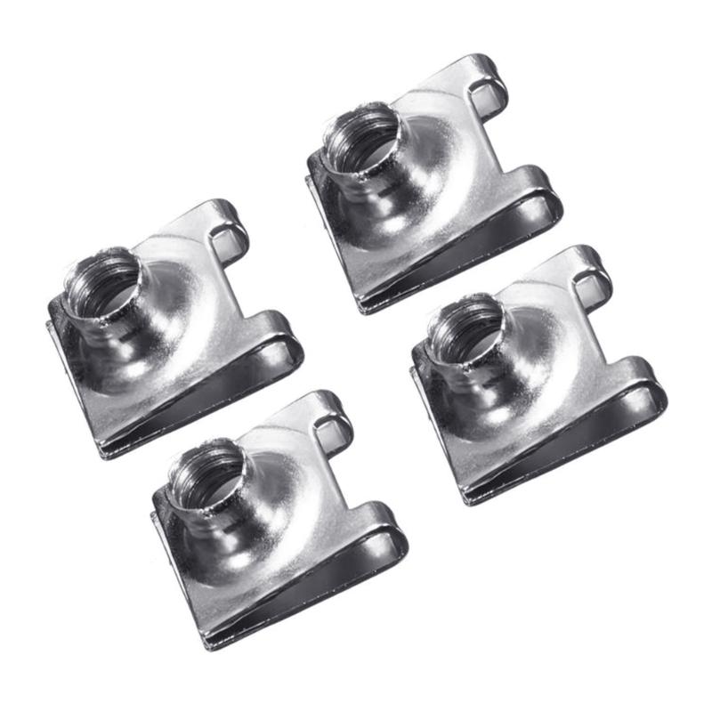 10pcs 6mm Nuts Bumper License Plate Mounting U Type Clips Number Plate Fixed Buckle Easy Installation