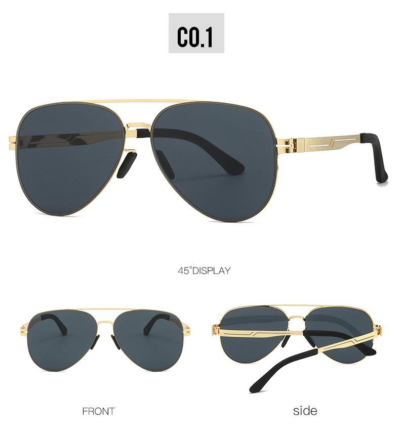 Classic Big Frame Pilot Sun Glasses Fashion Gradient Sunglasses For Men Design Anti-Reflective Uv400