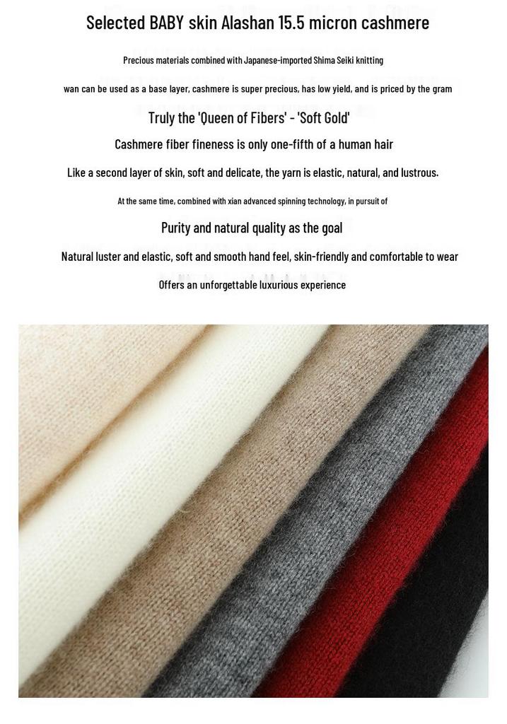 Women's Thickened High-Neck Cashmere Sweater - Soft, Warm, Loose Pullover for Autumn/Winter