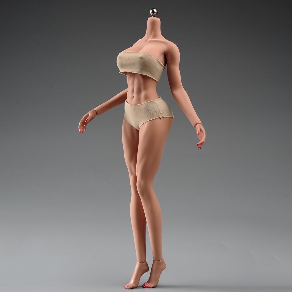 Scale Seamless Female Figure 12 Inch Super Flexible Steel Frame Construction Silicone Smooth Skin Miniature Action Figure Doll with Detachable Feet