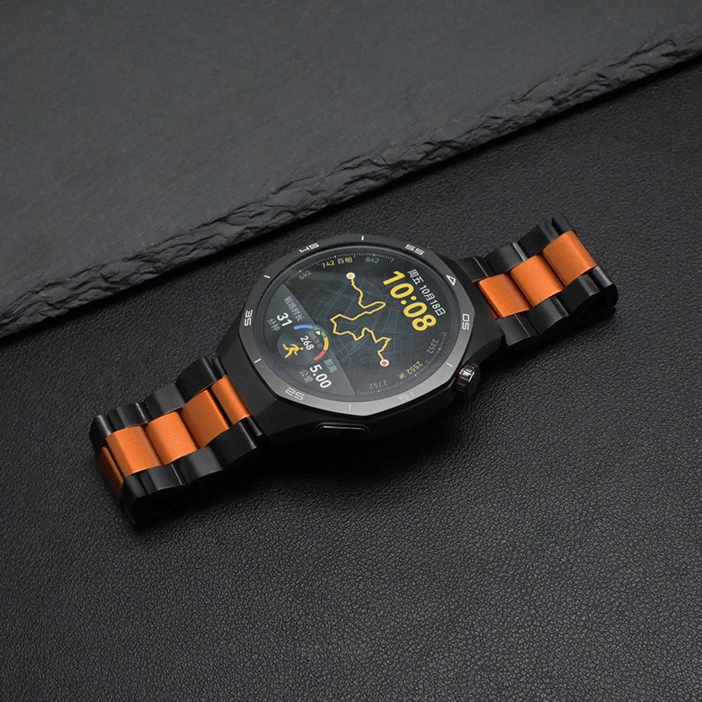 22mm Stainless Steel Metal Strap for Huawei Watch GT5 Pro 46mm 4 4 Pro Ultimate Band For Amazfit Balance GTR 2 Oneplus Watch 3 2