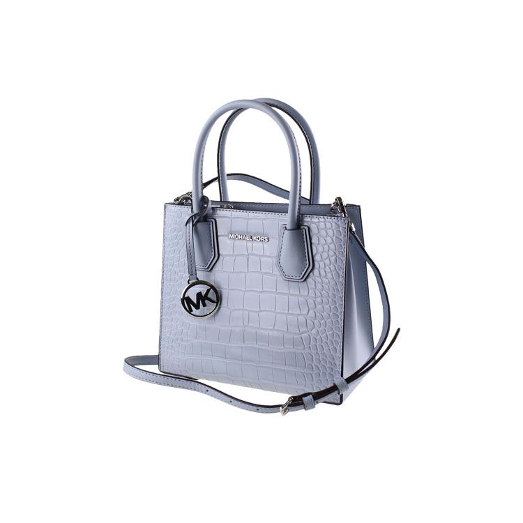

New MICHAEL KORS Mercer Cow Leather Shoulder Bag, Crossbody Bag, Handbag Women s Aqua Blue 35T1SM9M2E-PALE-BLUE 22.1*9.9*19.1CM