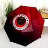 Gençlerbirliği SK  Pattern, Automatic Folding Umbrella, Portable and Foldable Design, 8 Ribs, a Christmas or Birthday Gift.