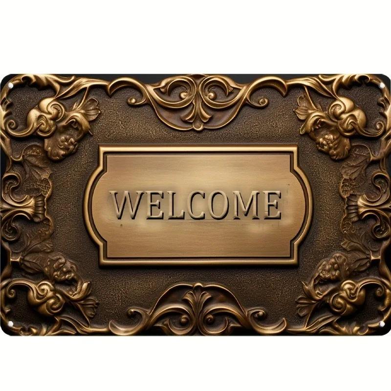 Metal Tin Poster Visual Effect Wall Art Decor Art Painting Retro Plaque Poster for Bar Club Wall Decor Retro Home Wall Plate