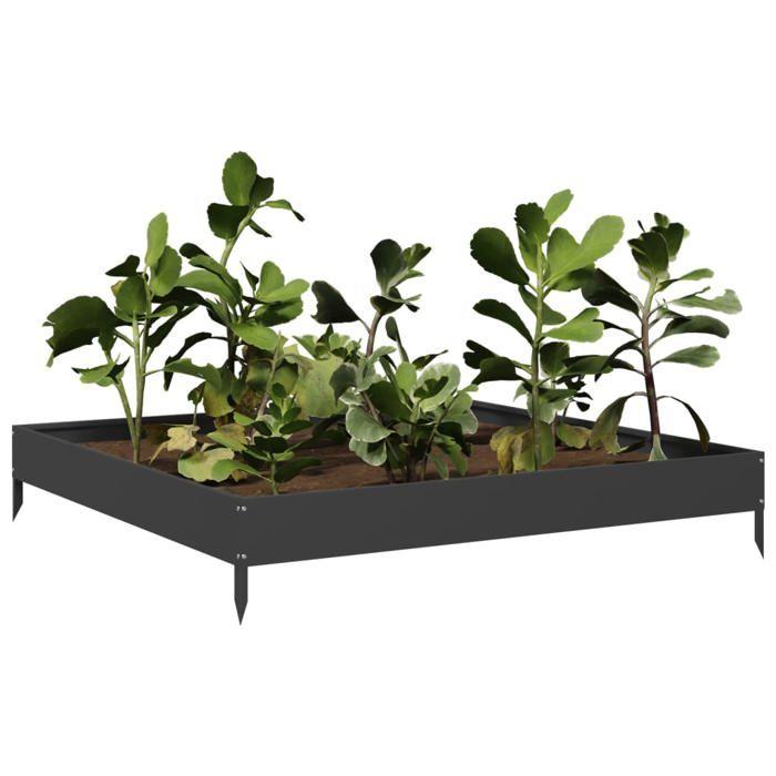 VidaXL Black Garden Raised Bed 100x100x18.5 Cm Steel, Raised Bed, Garden Bed, Raised Vegetable Bed, Bed of 851010