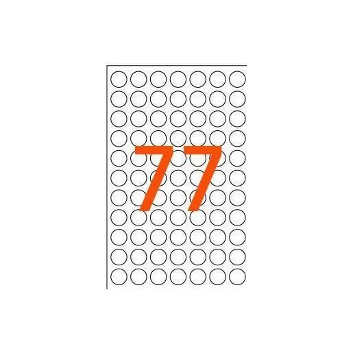 Étiquettes de signalisation - AGIPA - 385 Gommettes Rondes - 8 mm - Orange Fluo - Adhésif permanent