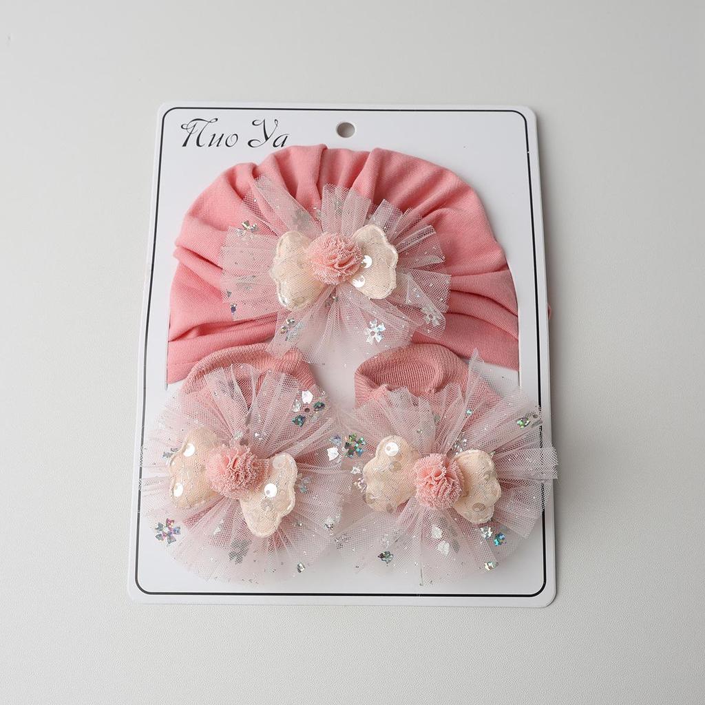 Adorable Baby Hat & Non-Slip Sock Set with Cute Princess Wings - Protects Fontanelle