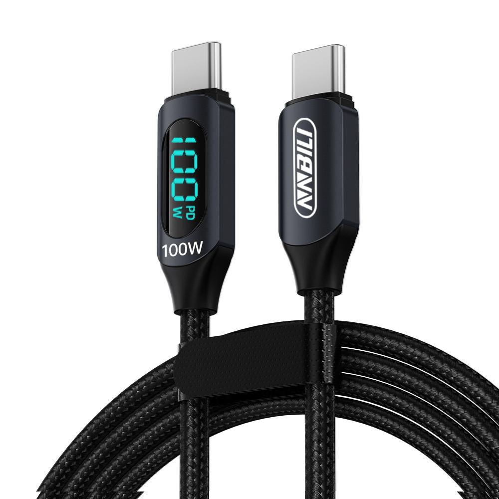 

NNBILI 100W Type C to Type C Cable PD Fast Charging Charger 5A USB C to USB C Display Cable For Macbook iPad USBC Data Cord Wire 1.5m