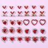 4Pcs Nail Art Golden Mixed Heart Alloy Jewelry Charms Decorations  Manicure Craft Germs 3D  Accessories