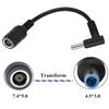 10PCS DC nabíječka Konvertorový kabel adaptéru Modrá koncovka 7,4 mm – 4,5 mm Pro notebooky HP