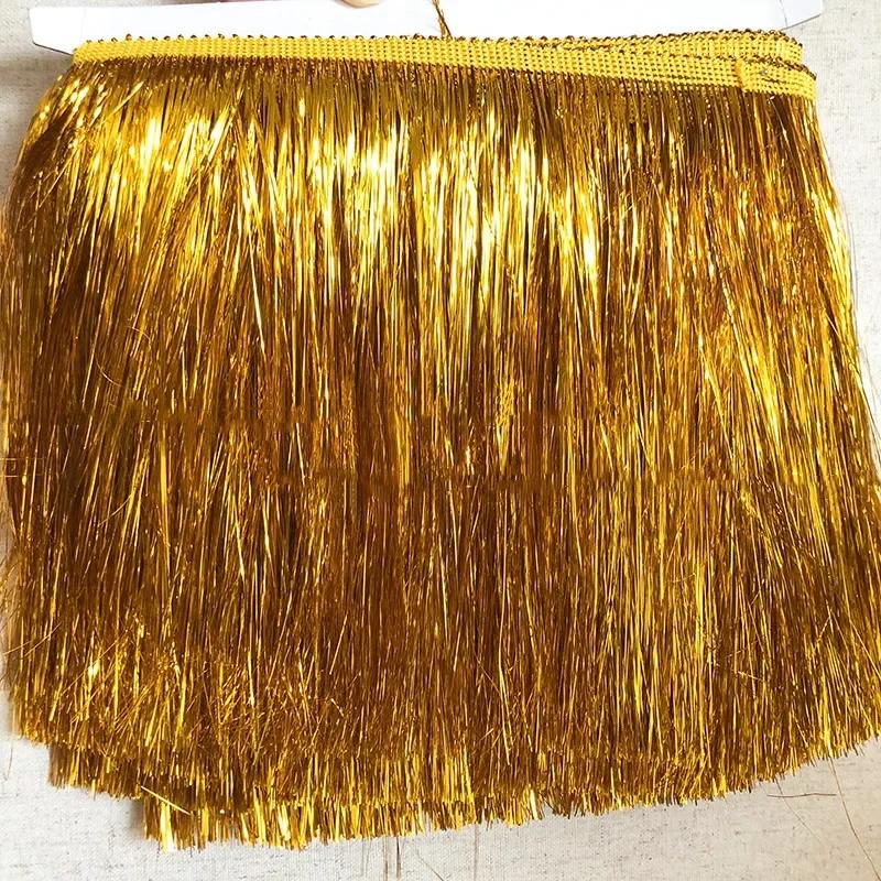 10 Yards 10/20cm Laser Shiny Tassel Fringe Trim Lace Ribbon Tassels Christmas Decor Curtains Dance Dresses Skirt Fringes Sewing
