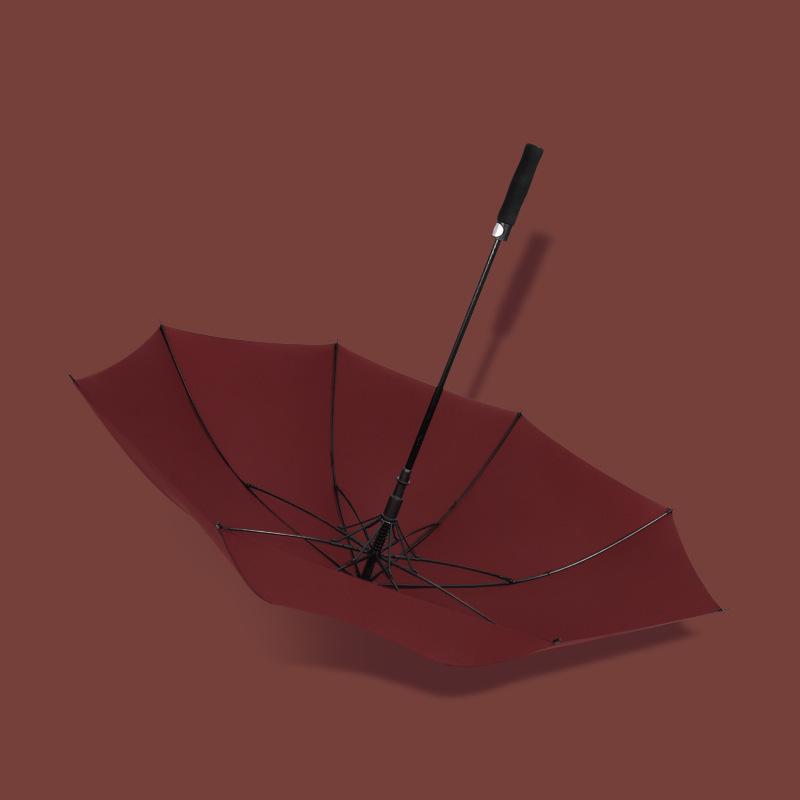 Umbrelă de Golf Britanică Retro Business - Mâner de Lemn, Tijă Dreaptă Consolidată, Anti-Ultraviolete, Design Cadou Imprimat.