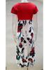 2018 Autumn Hot-Selling European & American Floral Print Color Block Long Women's Dress