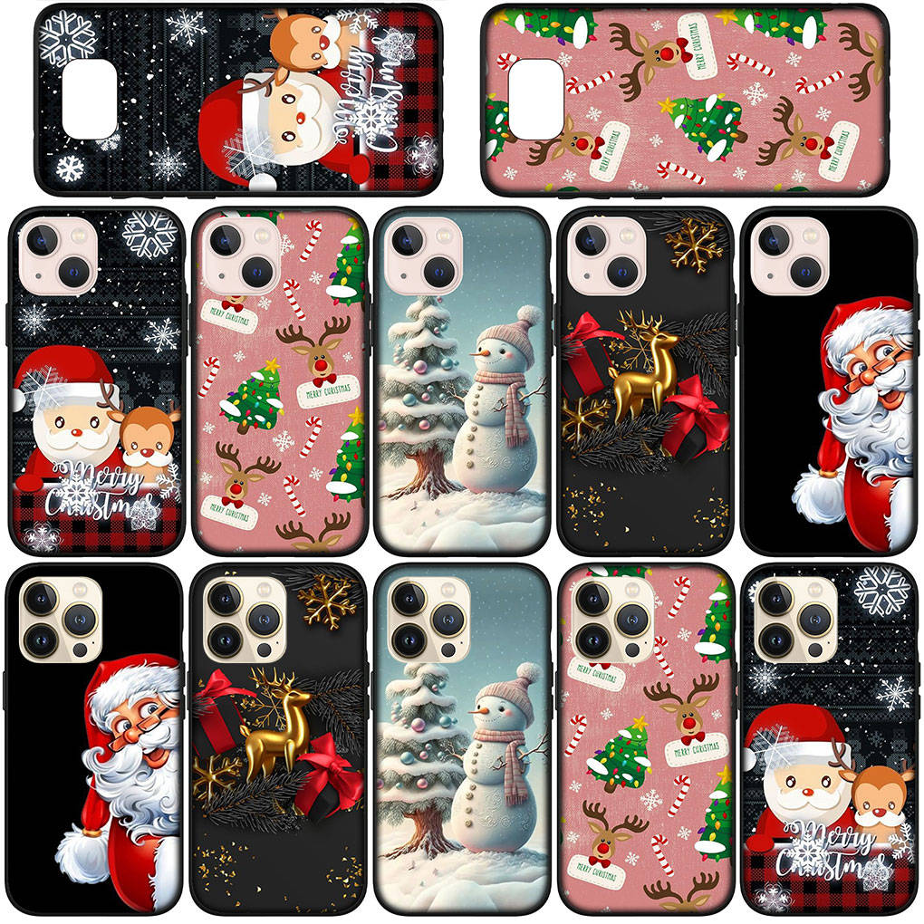 Phone Case for Samsung Galaxy S25 S24 S23 iPhone 16 15 Xiaomi Redmi Note 14 13 12 16E X 11 Pro Max OPPO Moto A3 Huawei Gift Merry Christmas Tree Cover