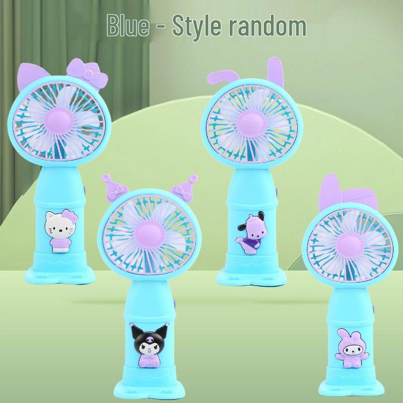 Portable USB Mini Cartoon Fan with Night Light and Adjustable Wind Speeds