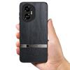 For Honor 400 Pro 5G (Global) Case Wood Texture Leather+TPU Protective Phone Cover