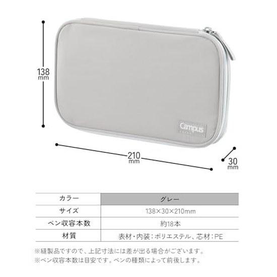 Kokuyo Campus Notebook-style Opening Pencil Case Gray F-VBF301M