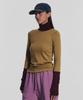Minasu Track Warmer Color Turtleneck T Shirt_Mustard