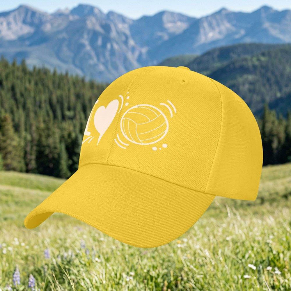 1 Stück Helle Baseballkappe Unisex Outdoor-Sportkappe Mit Volleyball-Thema Partner-Matching-Stil Mehrere Farben Erhältlich I