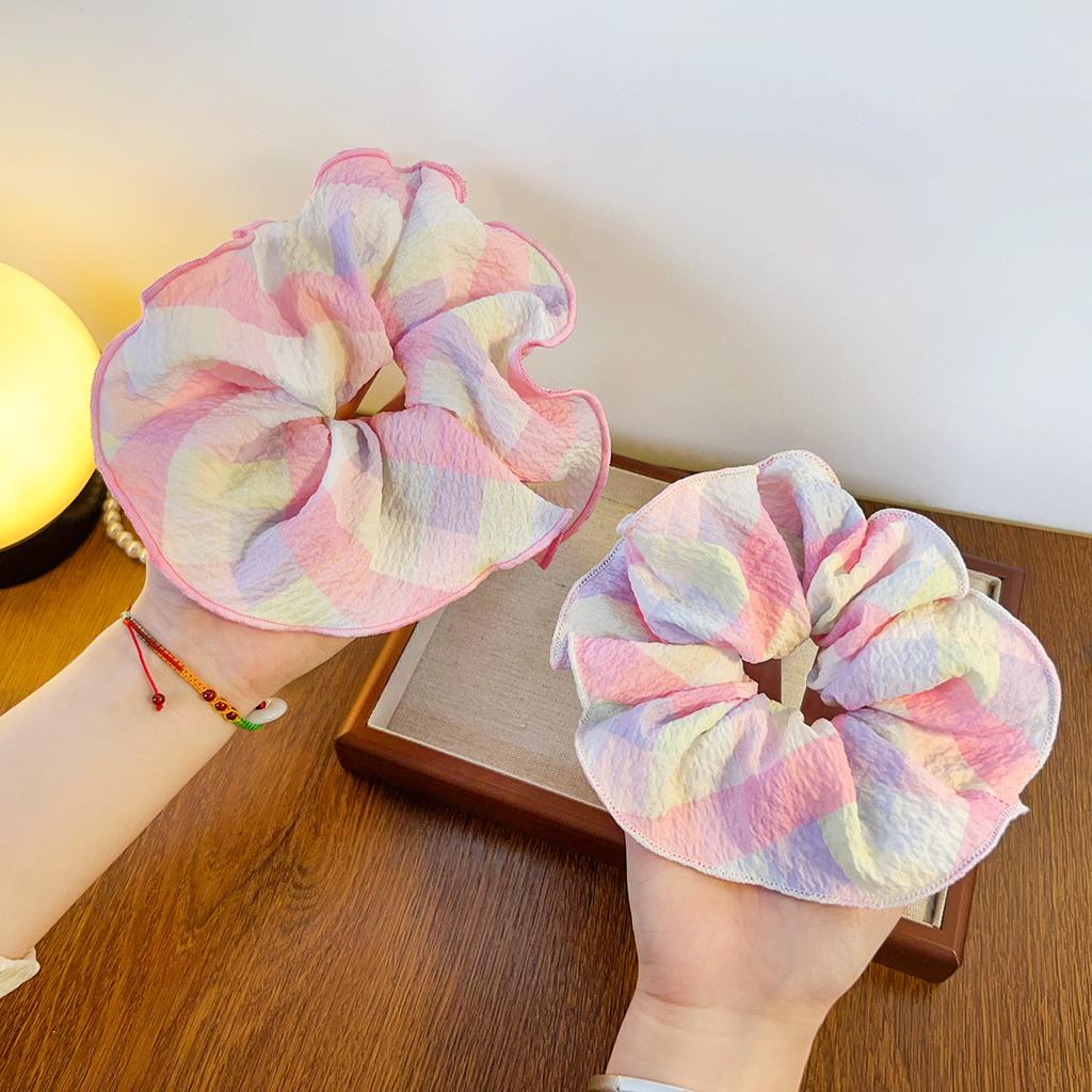 1/3PCS Wrinkled Fabric, Large Intestine Hair Loop, Candy Color, Large Meatball Hair Accessory, Tied Hair Headband, Female